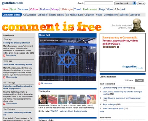 Comment is Free er The Guardian sitt tilnærming til leserjournalistikken. 